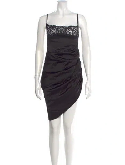 Pre-owned Jacquemus Square Neckline Knee-length Dress W/ Tags In Black