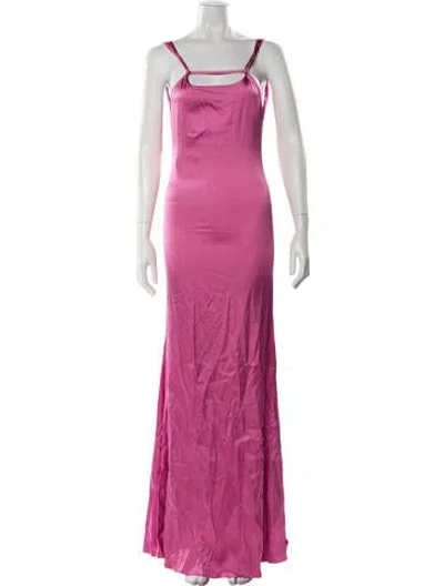 Pre-owned Jacquemus Square Neckline Long Dress W/ Tags In Pink