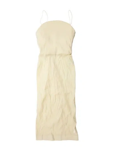 Pre-owned Jacquemus Square Neckline Long Dress W/ Tags In Yellow