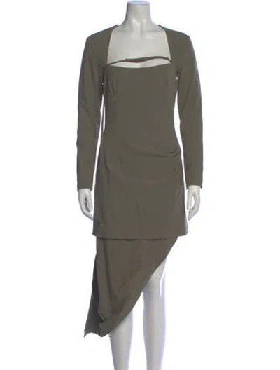 Pre-owned Jacquemus Square Neckline Midi Length Dress In Green