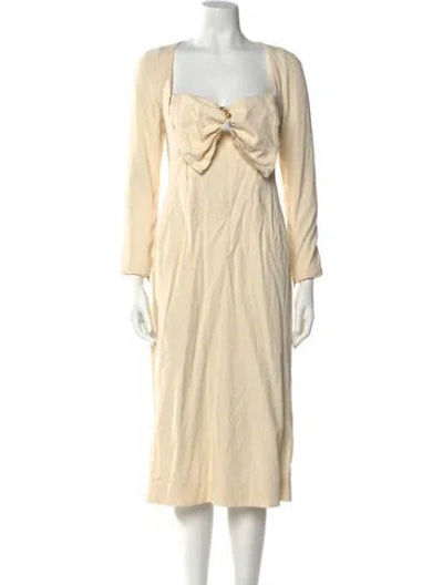 Pre-owned Jacquemus Square Neckline Midi Length Dress In Neutral