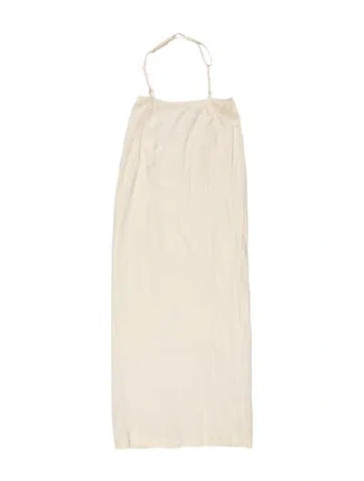 Pre-owned Jacquemus Square Neckline Midi Length Dress In Neutral