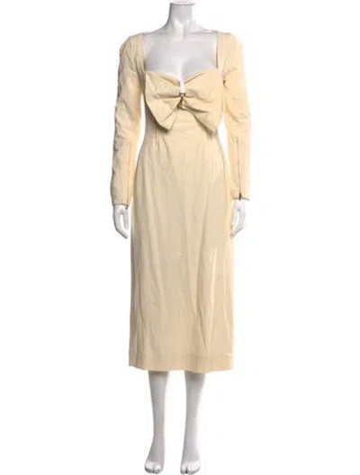 Pre-owned Jacquemus Square Neckline Midi Length Dress In Neutrals