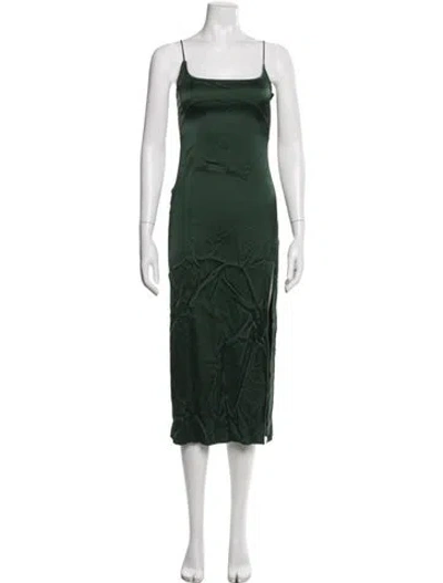 Pre-owned Jacquemus Square Neckline Midi Length Dress W/ Tags In Green