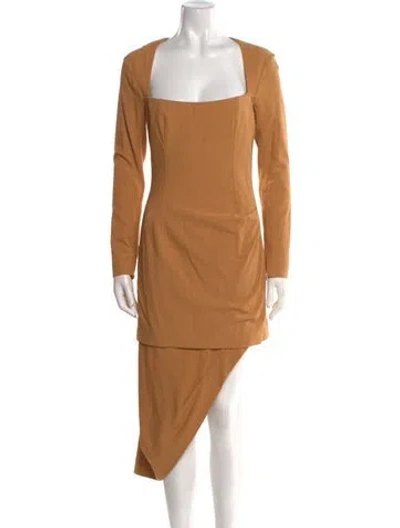 Pre-owned Jacquemus Square Neckline Midi Length Dress W/ Tags In Orange