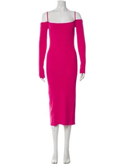 Pre-owned Jacquemus Square Neckline Midi Length Dress W/ Tags In Pink