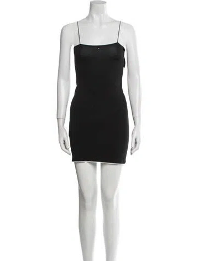 Pre-owned Jacquemus Square Neckline Mini Dress In Black
