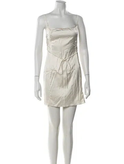 Pre-owned Jacquemus Square Neckline Mini Dress W/ Tags In Neutral