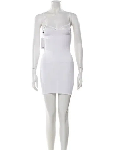 Pre-owned Jacquemus Square Neckline Mini Dress W/ Tags In White