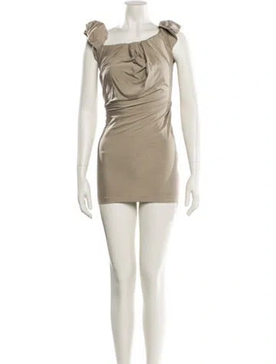 Pre-owned Jacquemus Square Neckline Mini Dress In White