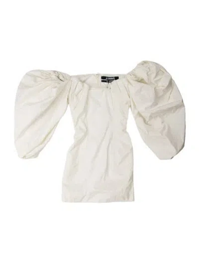 Pre-owned Jacquemus Square Neckline Mini Dress In White