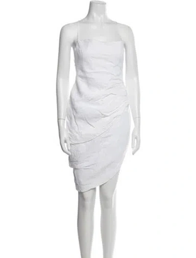 Pre-owned Jacquemus Square Neckline Mini Dress In White