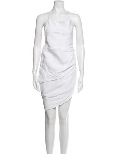 Pre-owned Jacquemus Square Neckline Mini Dress In White