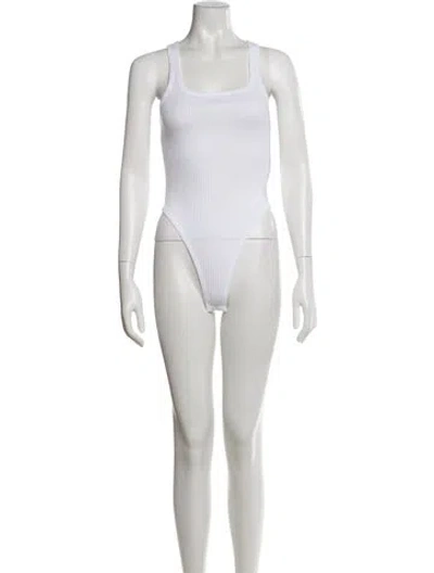 Pre-owned Jacquemus Square Neckline Sleeveless Bodysuit W/ Tags In White