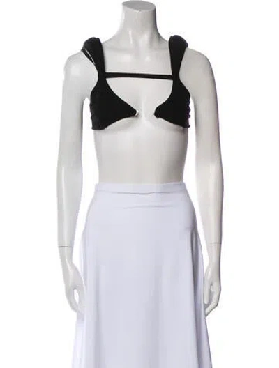 Pre-owned Jacquemus Square Neckline Sleeveless Crop Top In Black
