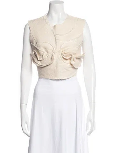 Pre-owned Jacquemus Square Neckline Sleeveless Crop Top W/ Tags In Neutral