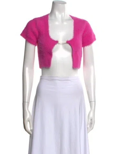 Pre-owned Jacquemus Square Neckline Sweater In Pink