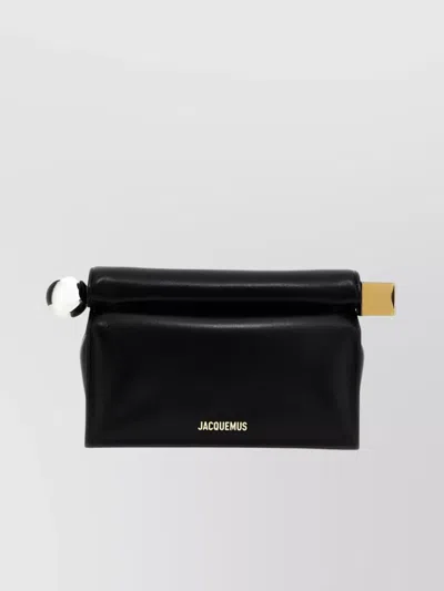 JACQUEMUS SQUARE ROUND CLUTCH BAG