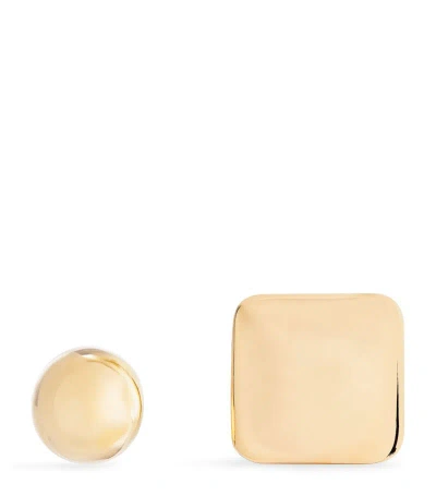 Jacquemus Square Round Earrings In Gold