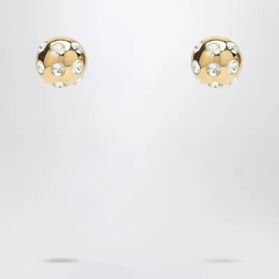 JACQUEMUS JACQUEMUS  SQUARE ROUND EARRINGS WITH RHINESTONES