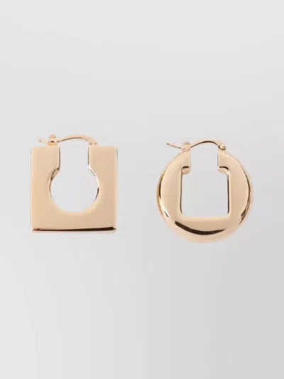 Jacquemus Square Round Hoop Geometric Earrings