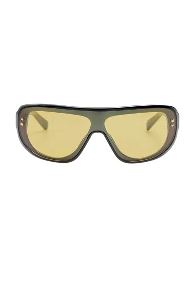 Jacquemus Square Sunglasses In Black  Light Gold  & Yellow