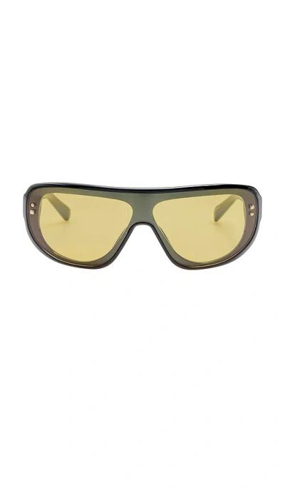 Jacquemus Square Sunglasses In Black  Light Gold  & Yellow