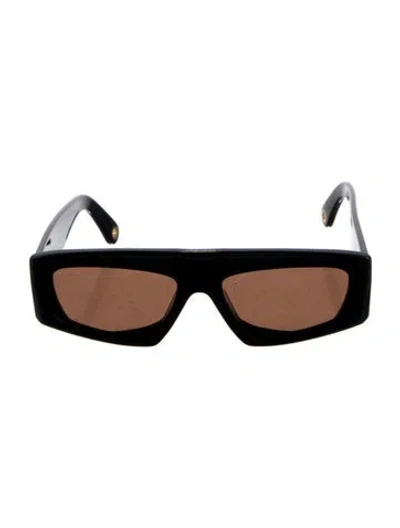 Pre-owned Jacquemus Square Tinted Sunglasses In Black