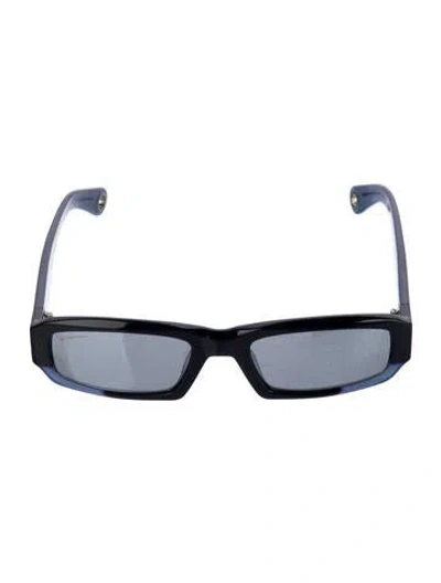 Pre-owned Jacquemus Square Tinted Sunglasses In Blue