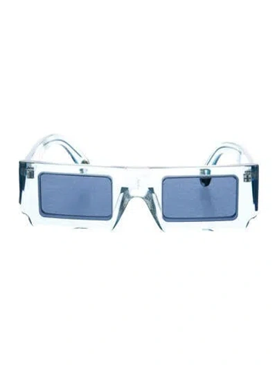 Pre-owned Jacquemus Square Tinted Sunglasses In Blue