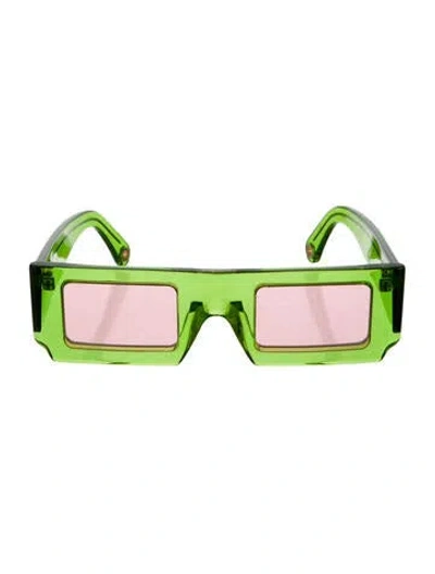 Pre-owned Jacquemus Square Tinted Sunglasses In Green