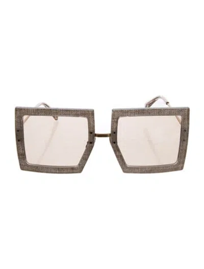 Pre-owned Jacquemus Square Tinted Sunglasses In Neutral