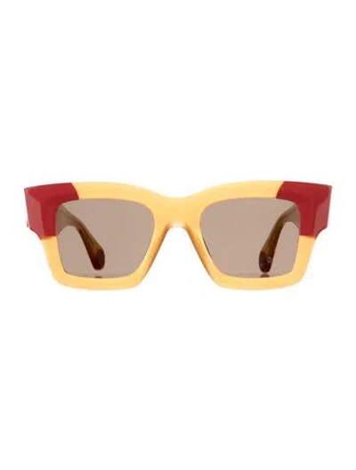 Pre-owned Jacquemus Square Tinted Sunglasses In Orange