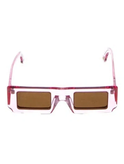 Pre-owned Jacquemus Square Tinted Sunglasses In Pink