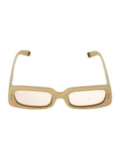 Pre-owned Jacquemus Square Tinted Sunglasses In Yellow