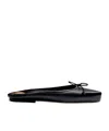 Jacquemus Les Mules Plates Leather Ballet Flat In Black
