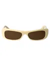 Jacquemus Rectangular Frame Uv Protection Tinted Lenses In Beige