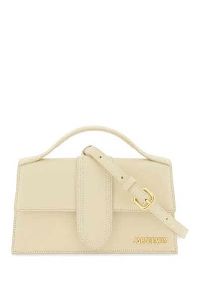 Jacquemus Ss24 Grand Bambino Leather Crossbody Bag For Women In Nude And Neutrals In Beige