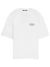 Jacquemus Mens Station Patch White Stazione Brand-patch Cotton-jersey T-shirt In White