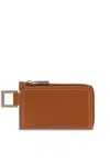 Jacquemus Le Porte Leather Zip Pouch In Brown