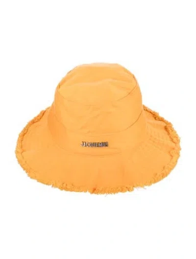 Pre-owned Jacquemus Stitched Adjustable Hat In Yellow
