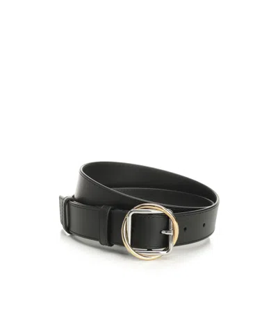 Jacquemus Stitching Detail Belt In Black