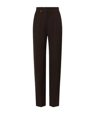 Jacquemus Straight Casual Pants In Brown
