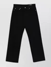Jacquemus Straight Denim Pants Featuring Belt Loops In Black