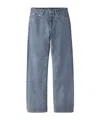 Jacquemus Straight Cut Denim Trousers Pockets In Blue