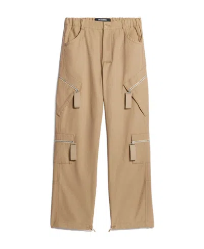 Jacquemus Straight-leg Cargo Trousers In Nude