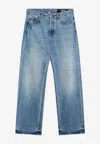 Jacquemus Straight Leg Denim Pants In Indigo Color Men In Blue