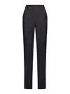 Jacquemus Straight Leg Trousers Split Ankles In Black