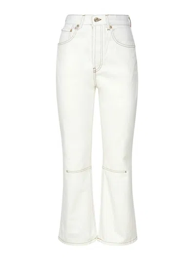 JACQUEMUS STRAIGHT LEG WHITE JEANS