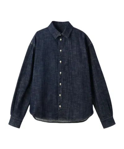 Jacquemus Straight-cut Denim Shirt In Blue